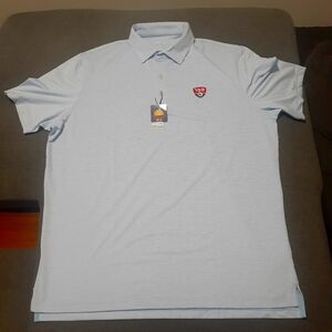 Johnnie-O Men's Prep-Formance Polo Shirt SS Torrey Striped XL Blue/ White